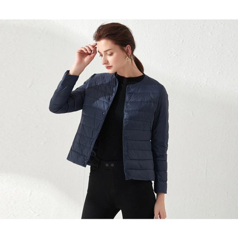(navy, M) Ultra Light Duck Down Women Matt Fabric Lightweight Coat Warm Female Windbreaker Parka Women's Down Jackets Plus Coats