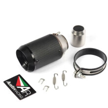 51mm Universal Slip On Motorcycle GP Exhaust CNC Carbon Fiber Escape Muffler For Kawasaki Z900 FZ6 RC390 S1000XR