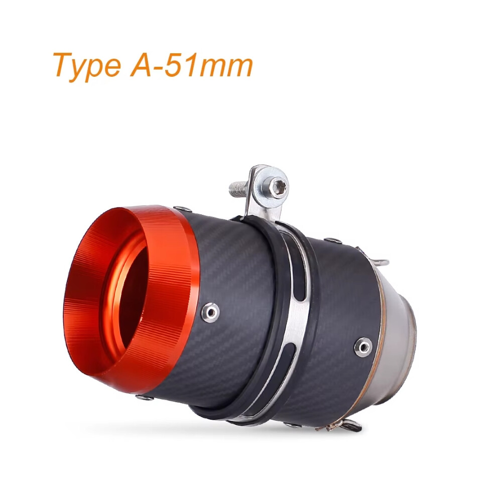 51Mm Universal Slip On Motorcycle Gp Exhaust Cnc Carbon Fiber Escape Muffler For Kawasaki Z900 Fz6 Rc390 S1000xr 6976632459759