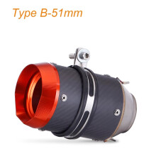 51mm Universal Slip On Motorcycle GP Exhaust CNC Carbon Fiber Escape Muffler For Kawasaki Z900 FZ6 RC390 S1000XR