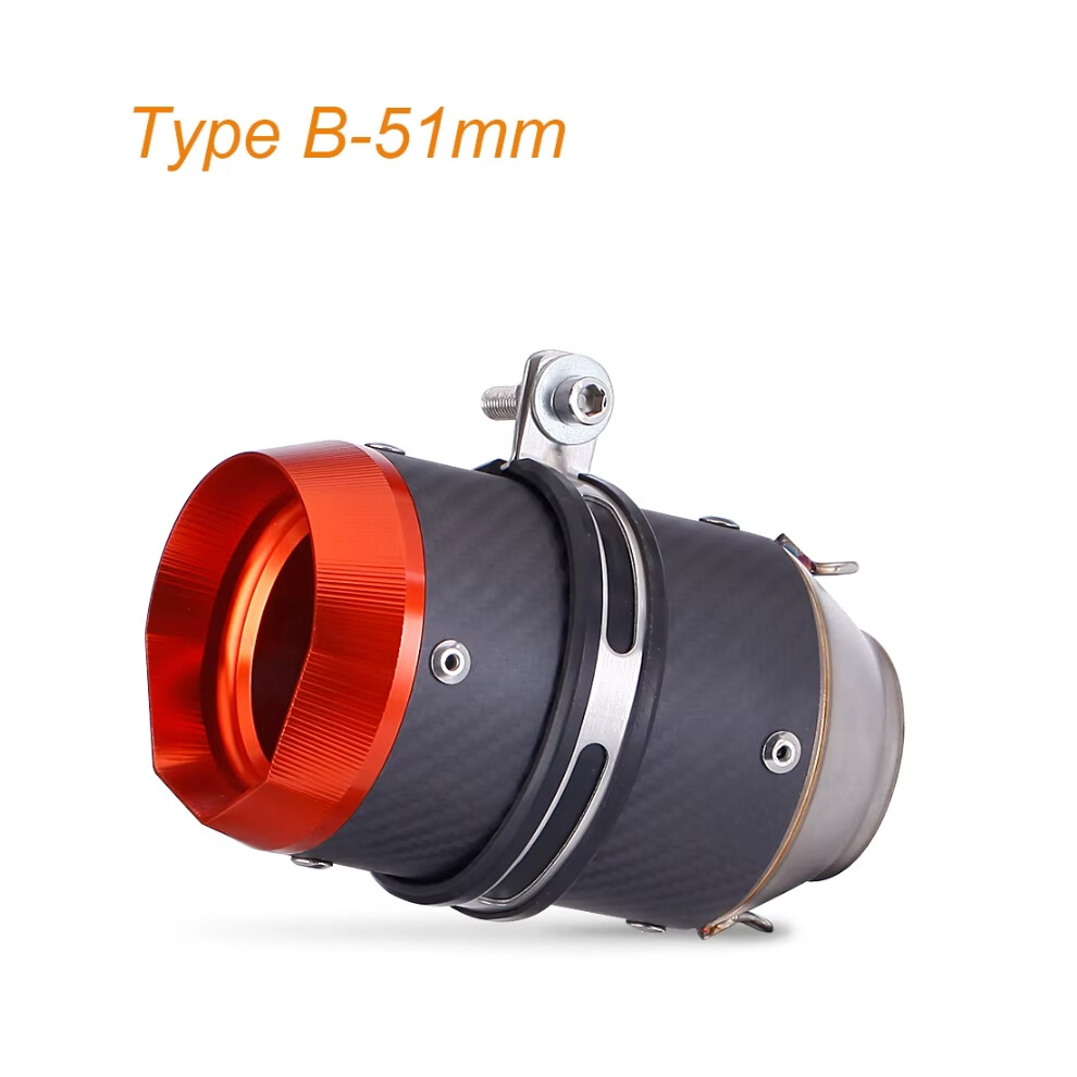 51Mm Universal Slip On Motorcycle Gp Exhaust Cnc Carbon Fiber Escape Muffler For Kawasaki Z900 Fz6 Rc390 S1000xr 6934045082957