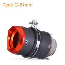 51mm Universal Slip On Motorcycle GP Exhaust CNC Carbon Fiber Escape Muffler For Kawasaki Z900 FZ6 RC390 S1000XR
