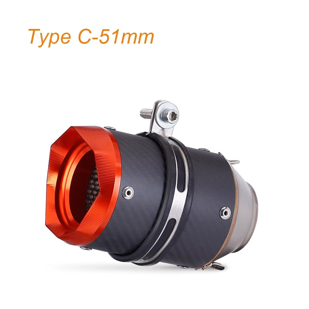 51Mm Universal Slip On Motorcycle Gp Exhaust Cnc Carbon Fiber Escape Muffler For Kawasaki Z900 Fz6 Rc390 S1000xr 6916431097004