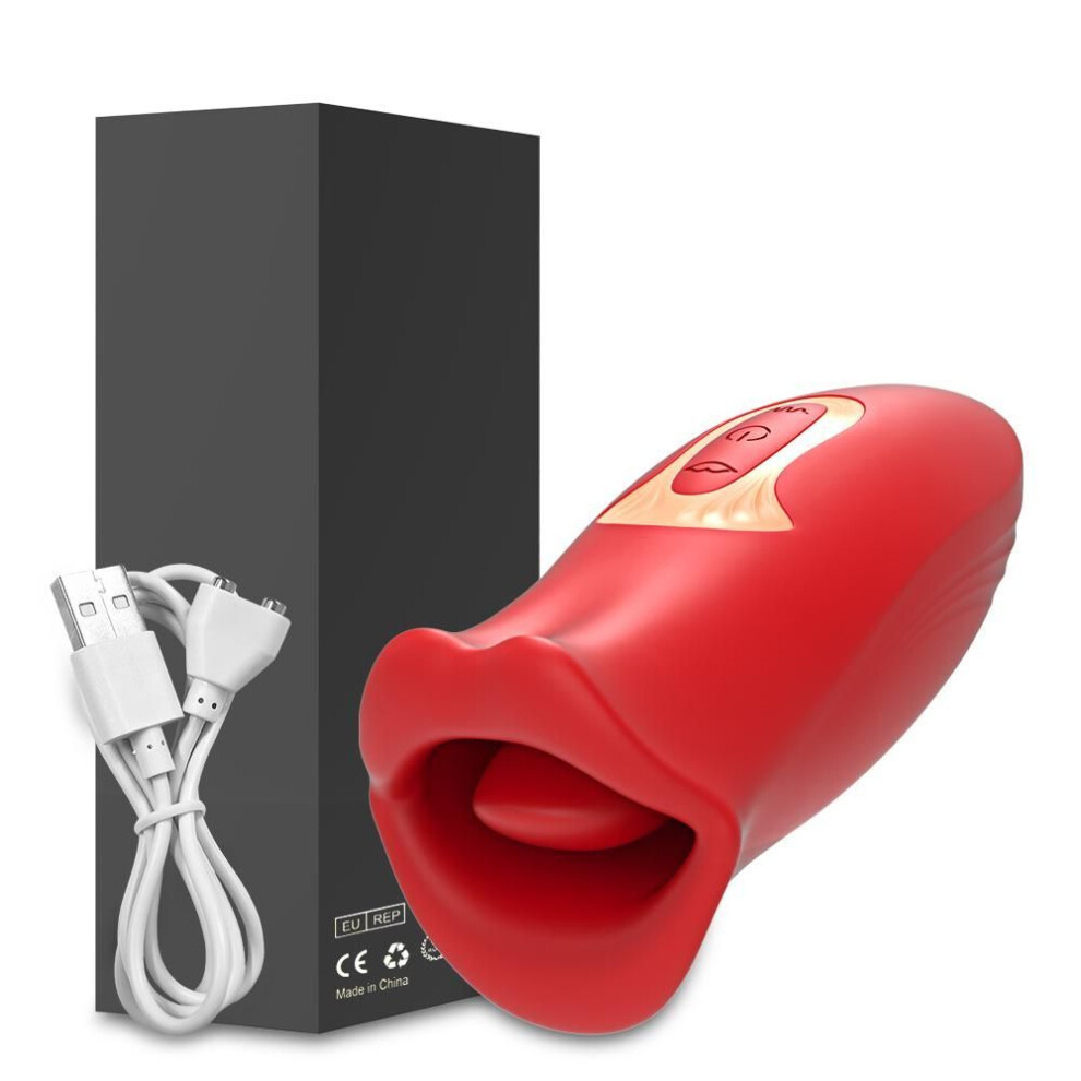 (red) Mouth Sucking Tongue Licking Clitoris Massager Simulates Real People Sucking Tongue Licking Stimulates Clitoris Nipple Sex Toys