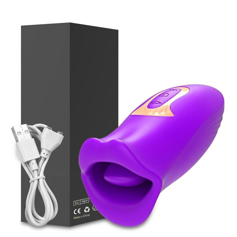 (purple) Mouth Sucking Tongue Licking Clitoris Massager Simulates Real People Sucking Tongue Licking Stimulates Clitoris Nipple Sex Toys