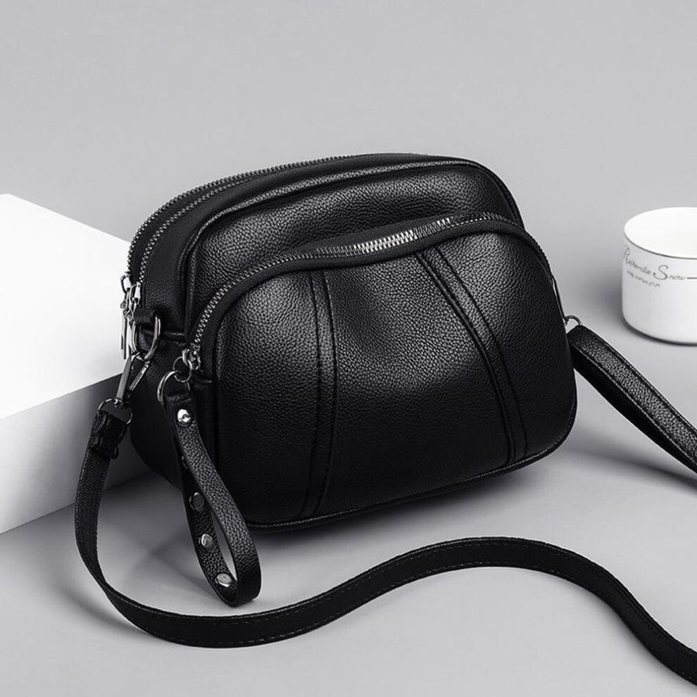 (black, 20x11x15.5cm) Yogodlns PU Leather Casual Crossbody Bag for Women Shell Purse and Handbag Lady Luxury Design Small Shoulder Messenger Bags