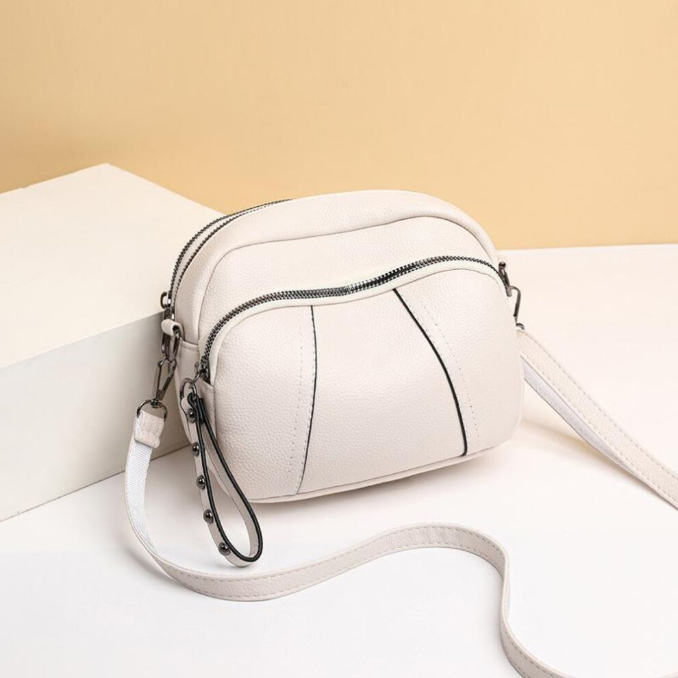 (white, 20x11x15.5cm) Yogodlns PU Leather Casual Crossbody Bag for Women Shell Purse and Handbag Lady Luxury Design Small Shoulder Messenger Bags