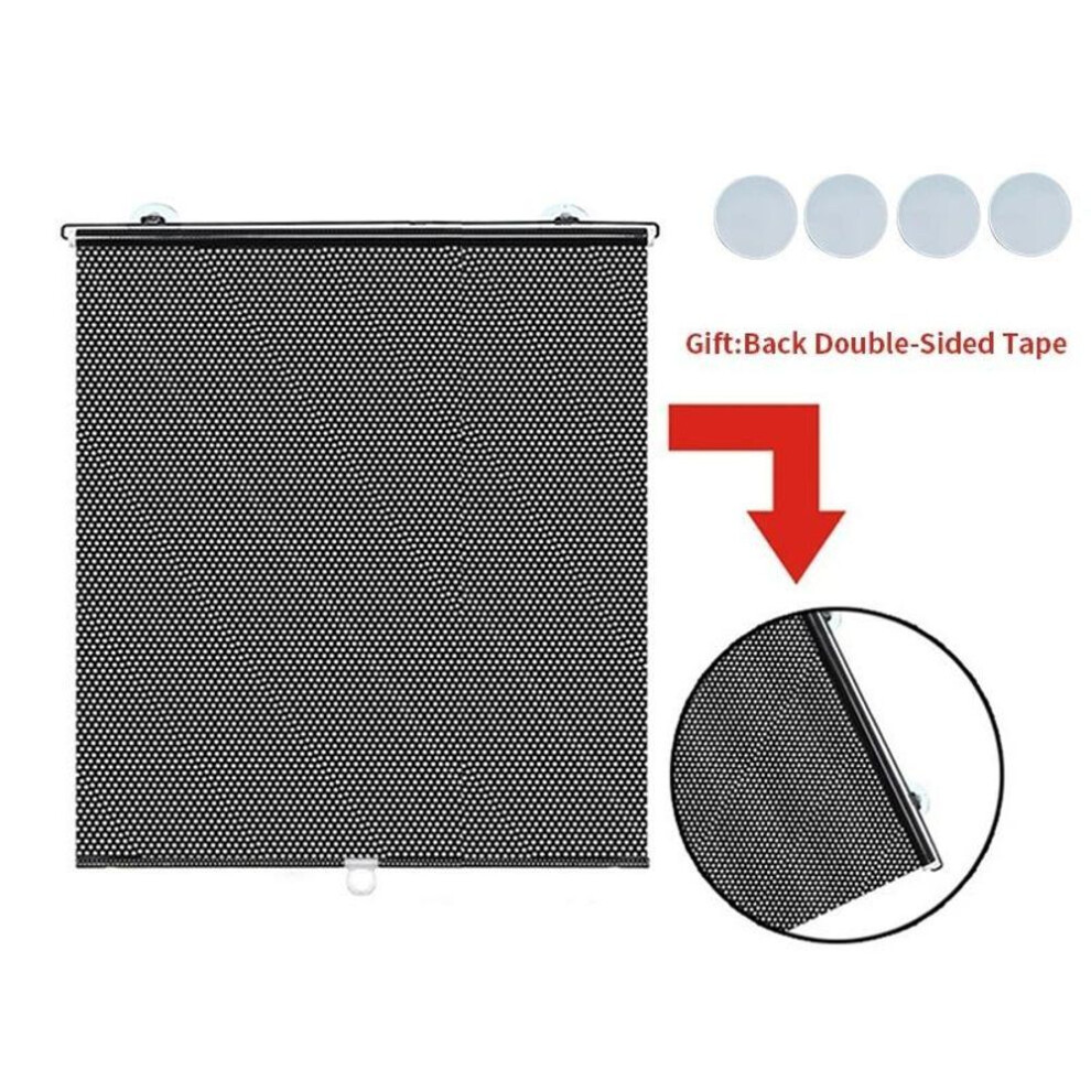 (black, 40x125cm) Retractable Shading Curtain Car Auto Side Window Roll Curtain Household Living Rooms Sun Shading Rolling Blinds Windshield Cover Bedroom Kitchen Net