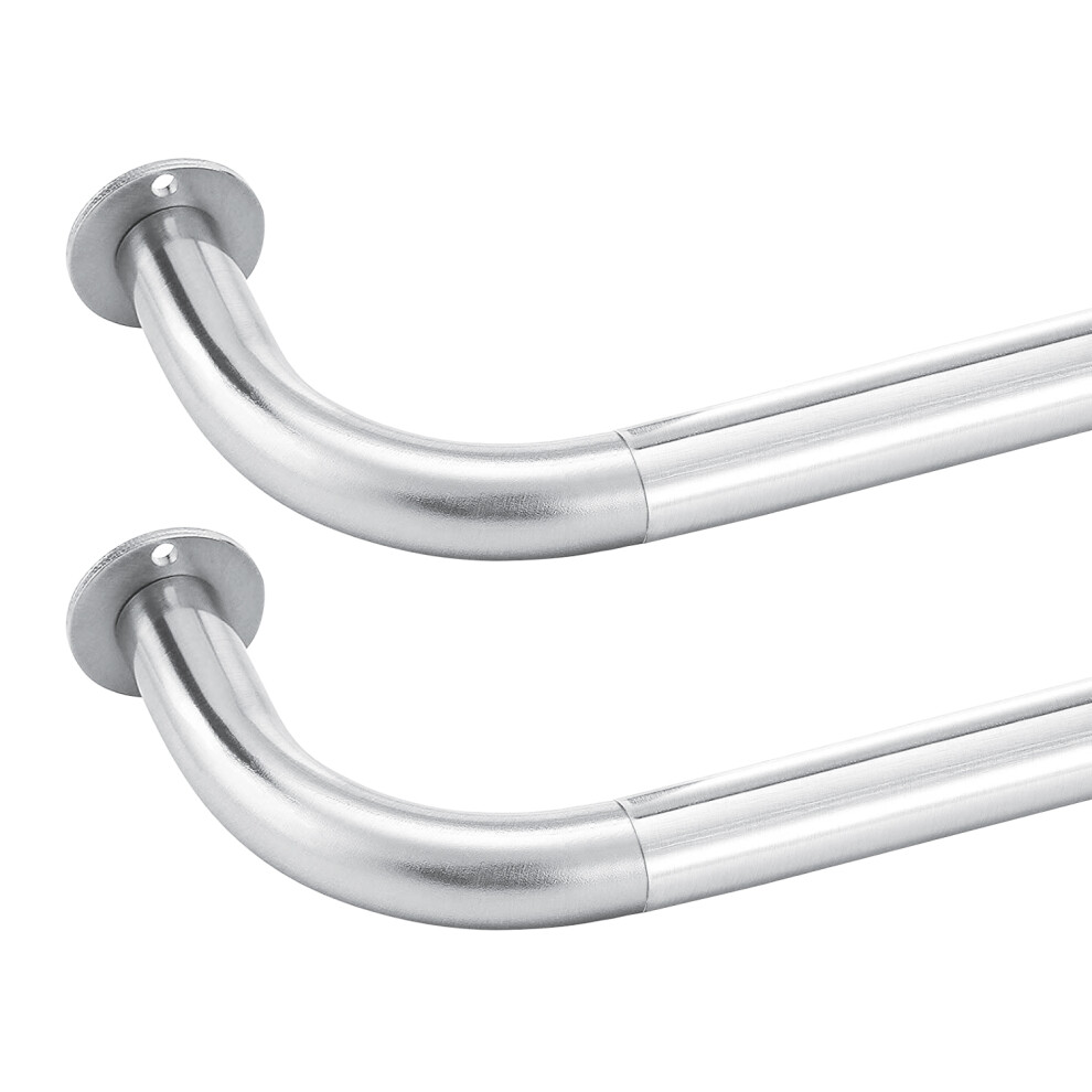 Imperial Rooms (160-300 Cm (63" - 118" In), Chrome) Blackout Extendable Metal Curtain Pole 28Mm Room Darkening Rod Brackets Hooks And Fittings