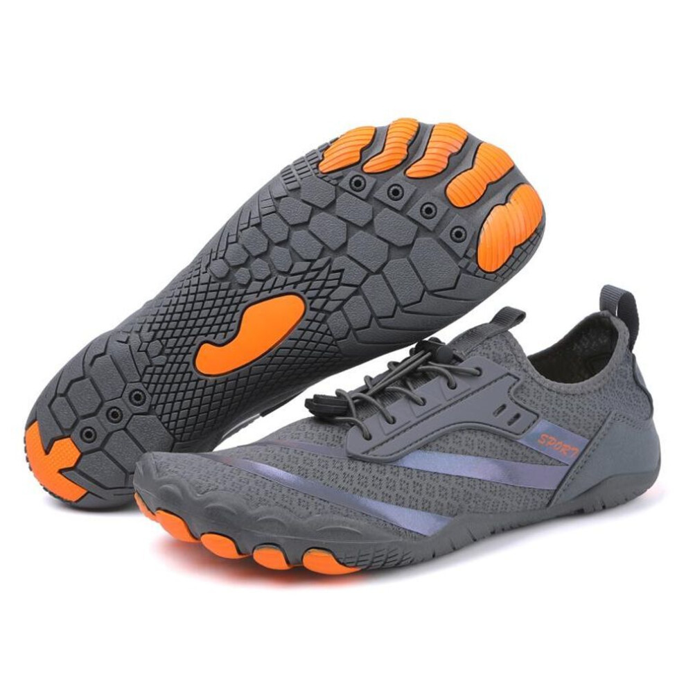 (gray, 38) Water Shoes For Men Women Beach Aqua Shoes Swimming Sandals Drainage Wading Sports Shoes Quick Dry Boating Barefoot Yoga Gym Fishing Surfing Sneakers