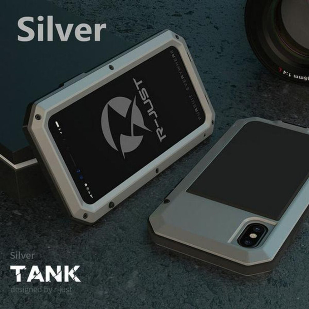 (silver, iPhone 14 plus) Luxury Heavy Duty Shockproof Case Cover for IPhone 16 15 14 13 12 11 Pro Max Mini X XR XS Max Phone Case for Samsung Armor Metal Case
