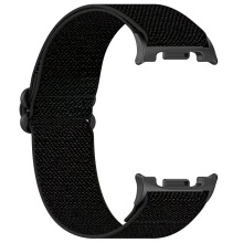 Elastic Nylon Watch Strap for Samsung Galaxy Watch8 40mm/44mm/Classic (Black)