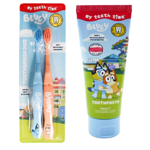 Bluey Bluey Children's Toothbrush & Toothpaste 75ml Complete Set Orel Care