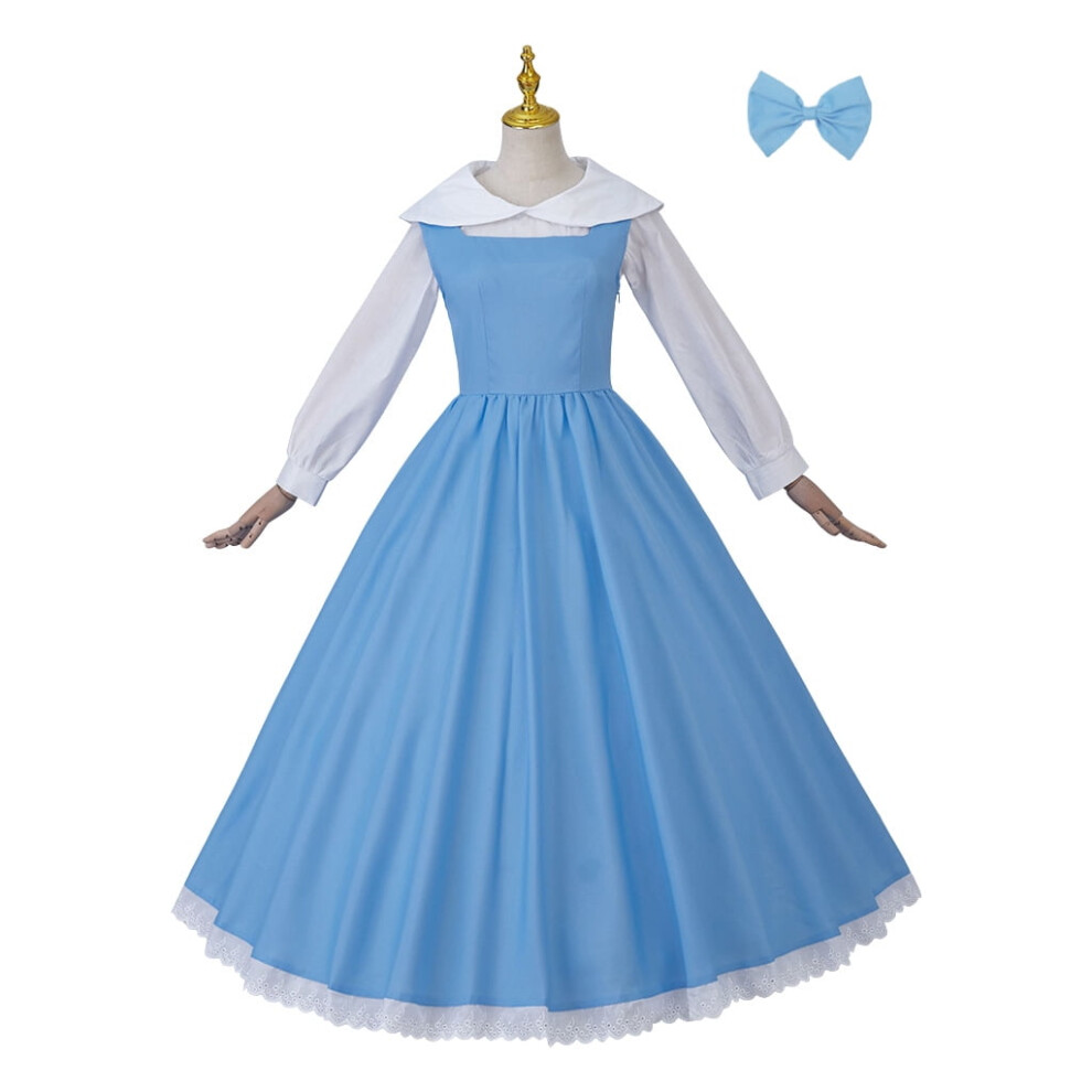 (X-Small) Belle Blue Maid Princess Gown â Elegant French-Inspired Ball Dress-image-OPC-PHGS9RK-NEW