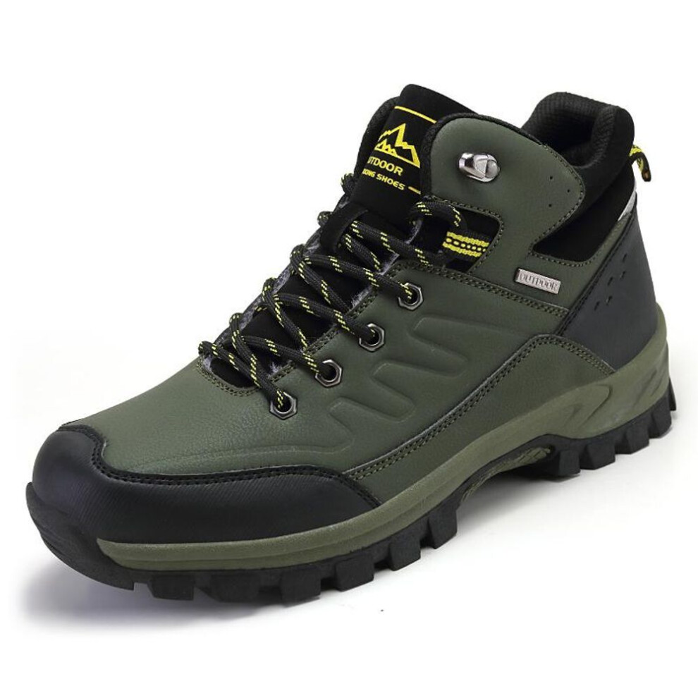 (green, 39) HOHO FAIR Men Waterproof  Ankle Boots Men Outdoor Sneakers Work Boots Male Rubber Winter Men&apos;s Boots Big Size