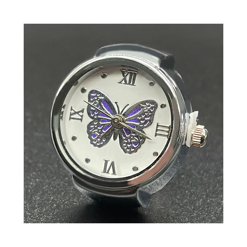 (violet) montre à quartz pour couple homme et femme, simple et polyvalente, avec chiffres romains et