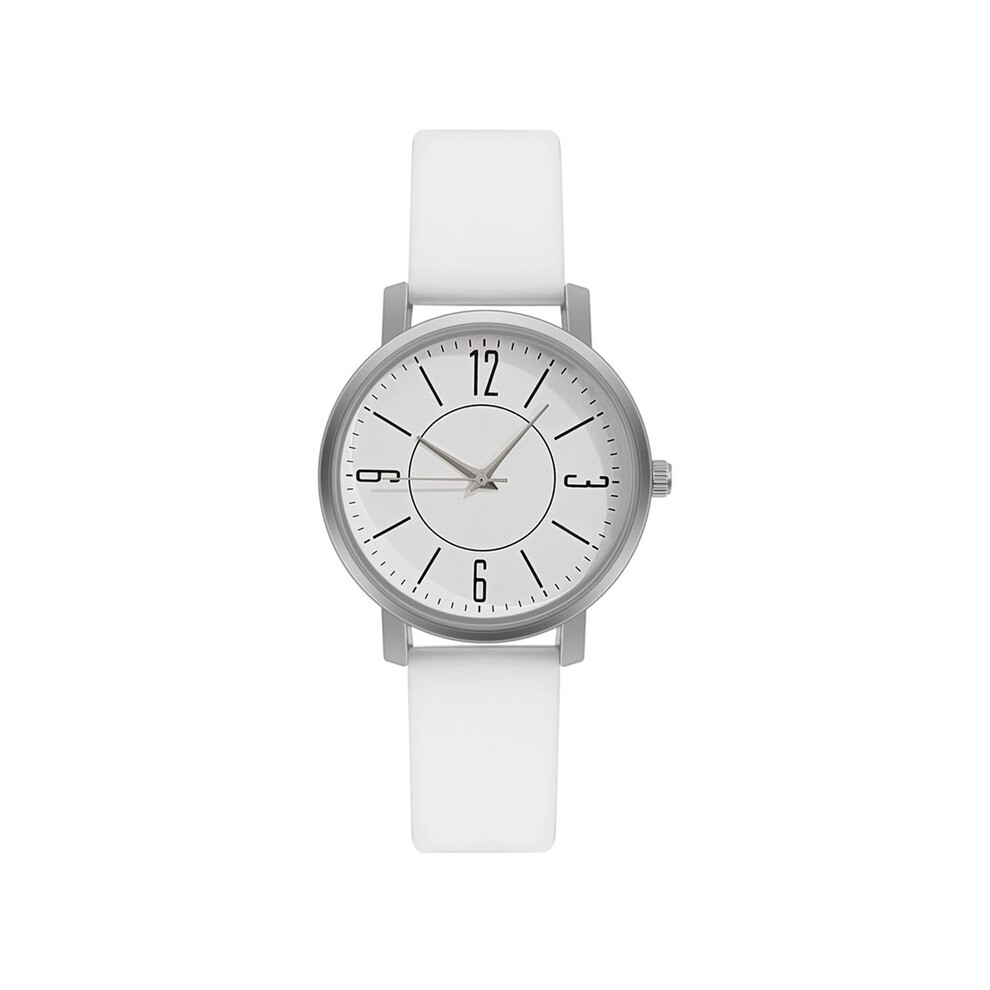 (D) Montre à quartz pour hommes et femmes, montre numérique simple, bracelet en silicone, montre-bracelet