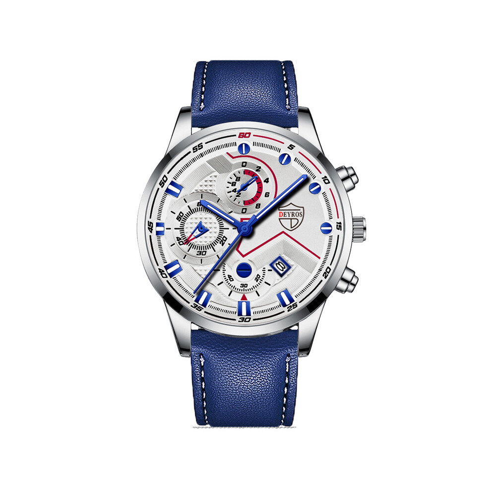 (PKL000344) Montres-bracelets pour hommes Montre de luxe Horloge Montre lumineuse pour hommes Cuir pour