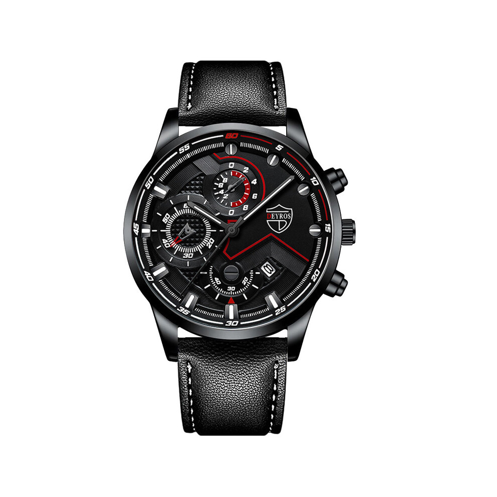 (PKL000339) Montres-bracelets pour hommes Montre de luxe Horloge Montre lumineuse pour hommes Cuir pour