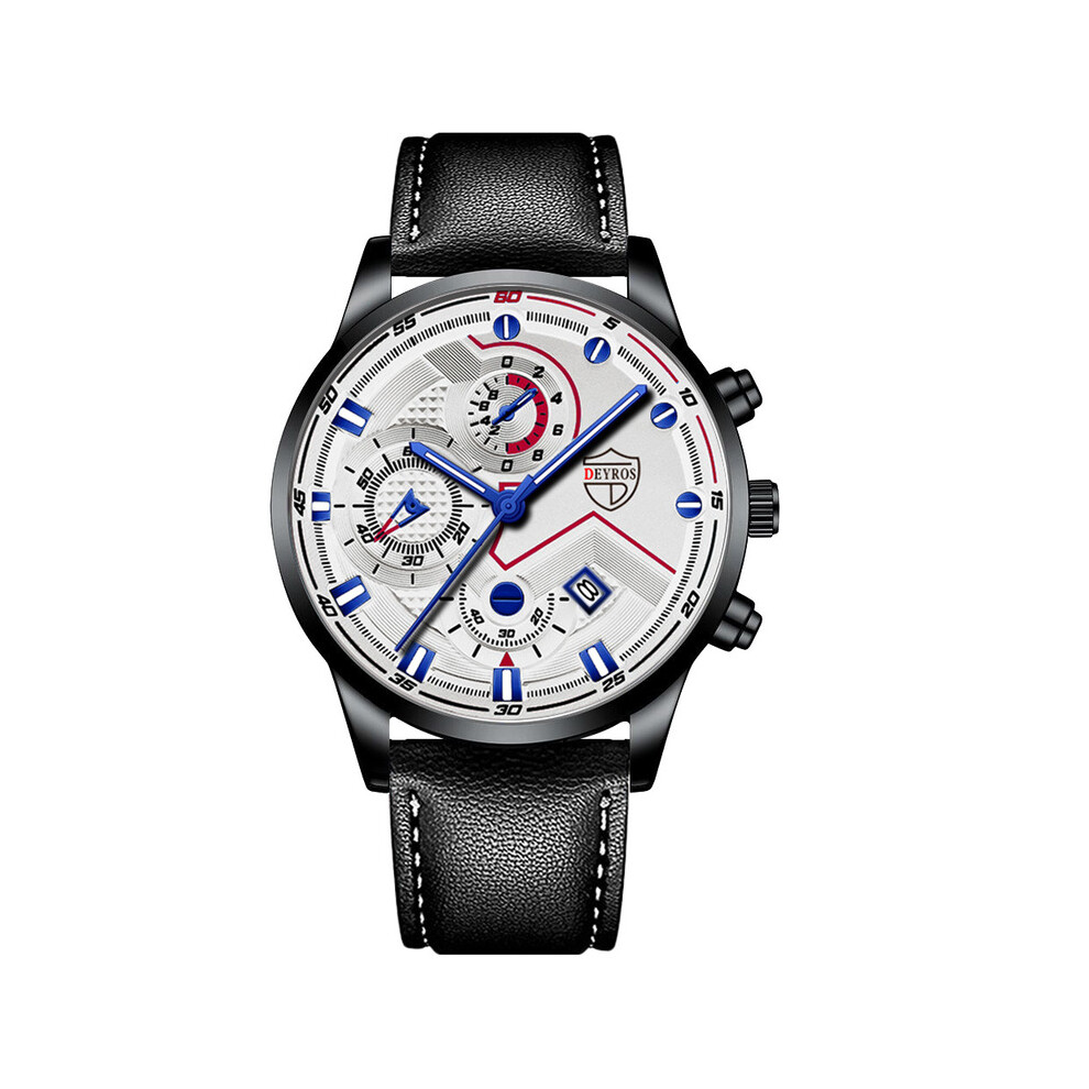 (PKL000343) Montres-bracelets pour hommes Montre de luxe Horloge Montre lumineuse pour hommes Cuir pour