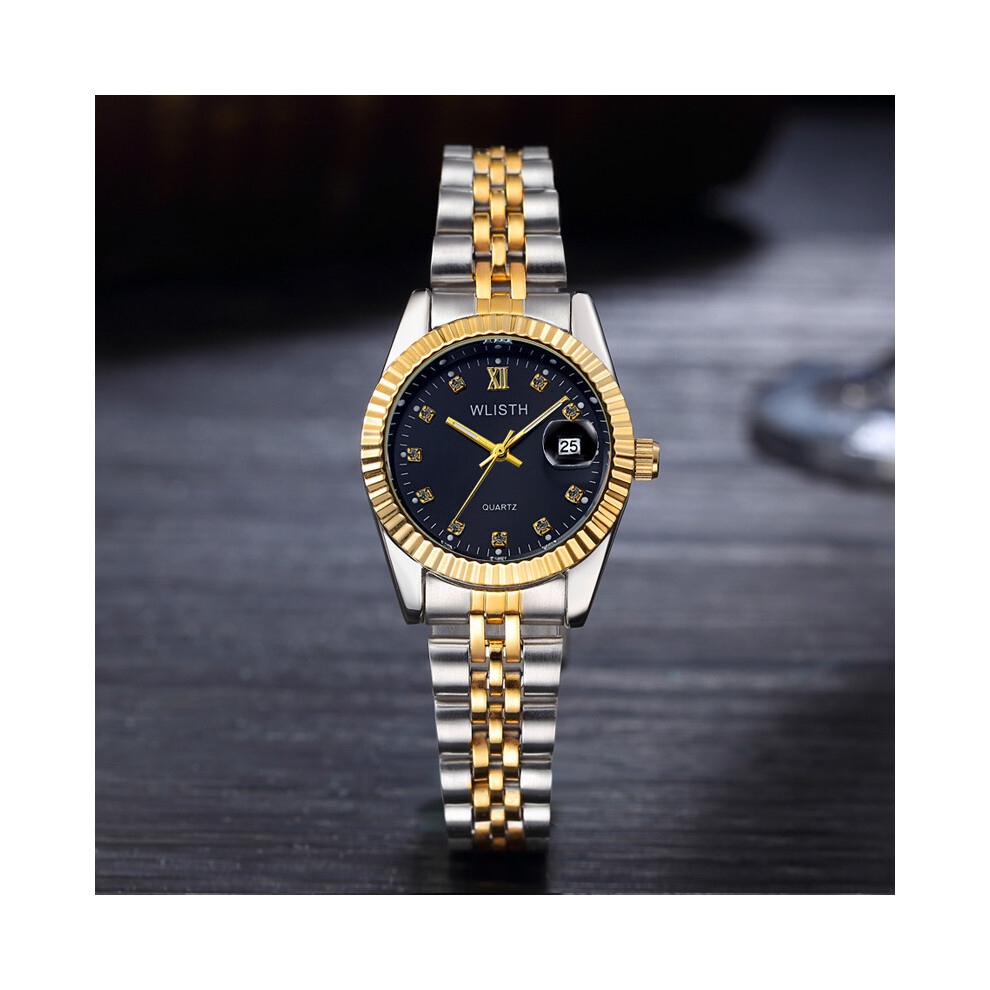 (femmes deux tons noir) Reloj Hombre 2017 Hommes Montre-bracelet Hommes Montres Top Marque Luxe Femmes