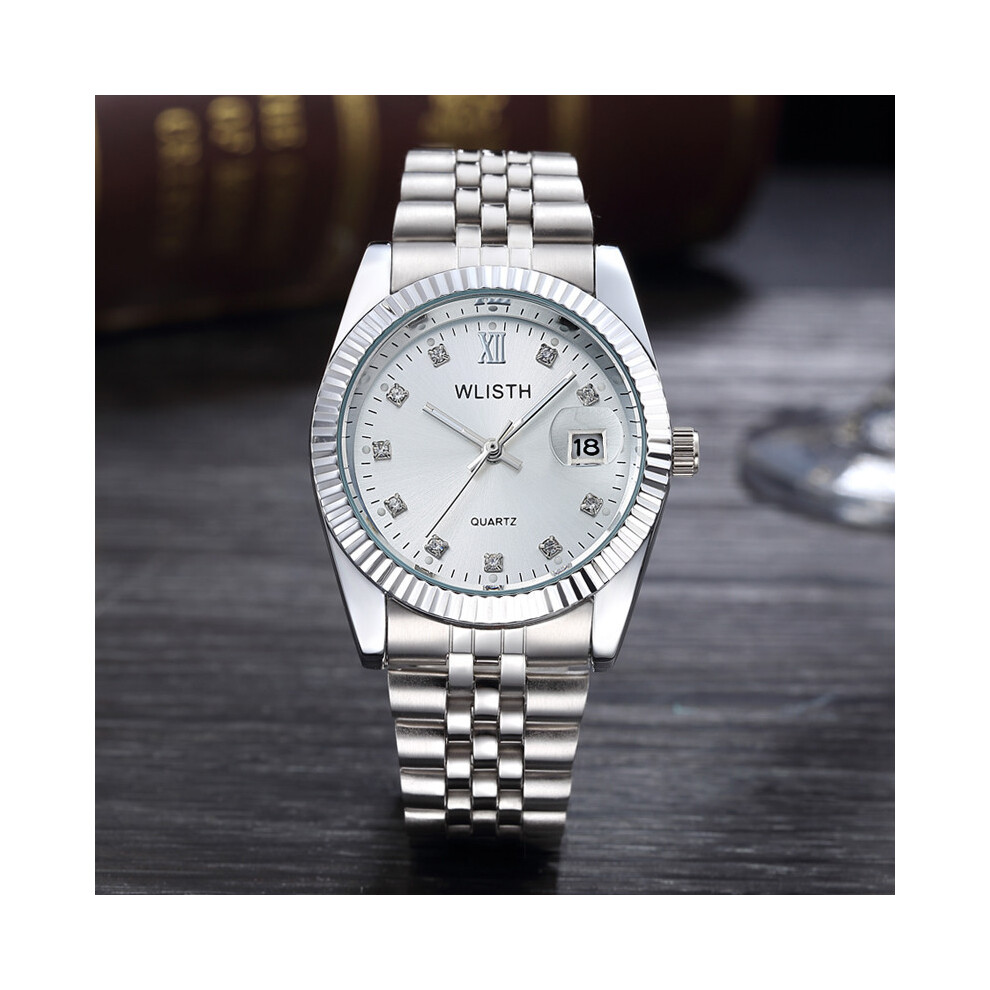 (hommes argent argent) Reloj Hombre 2017 Hommes Montre-bracelet Hommes Montres Top Marque Luxe Femmes