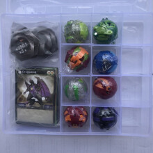 (Random 8pcs)Bakuganes GeoForge Dragonoid movable doll. Toy storage box is suitable for Bakogon card