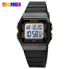 (Bronce) SKMEI 1683 Reloj electrónico para estudiantes, electrónico, simple, resistente al agua, LED,