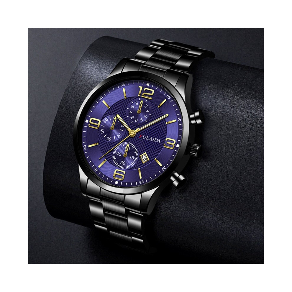 (G)Sport Montre-bracelet analogique à quartz pour homme avec boîtier en acier inoxydable et bracelet