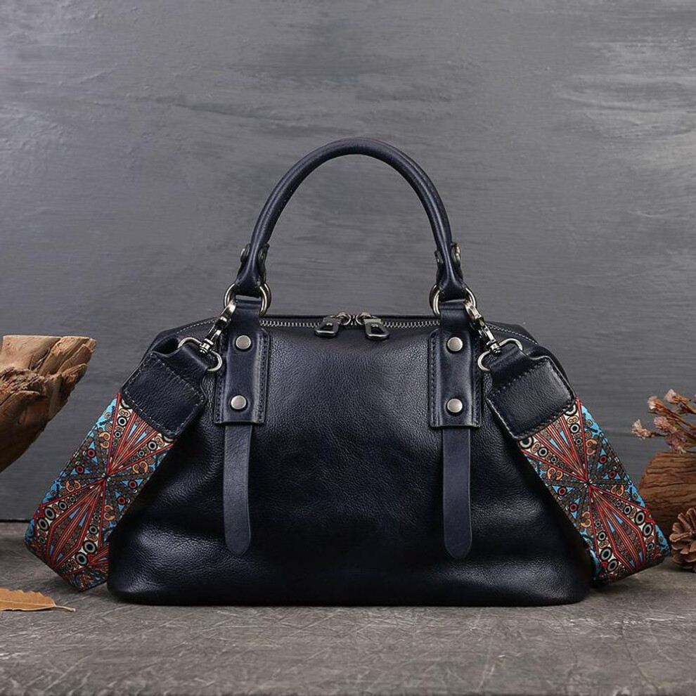(gray) Johnature Large Capacity Genuine Leather Casual Tote Vintage Women Bag Soft Real Cowhide Business Handbag Shoulder Bags