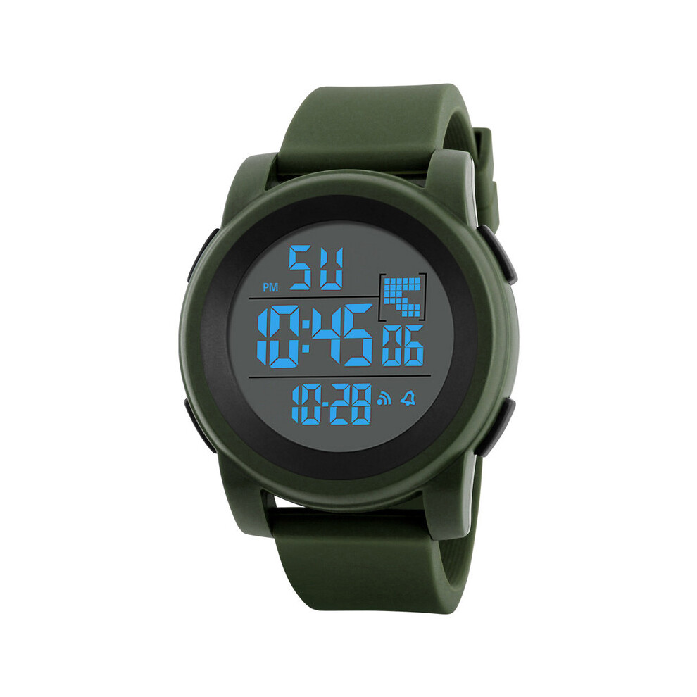 Montre de sport analogique à LED pour homme, montre parlante de luxe pour femme (verte)