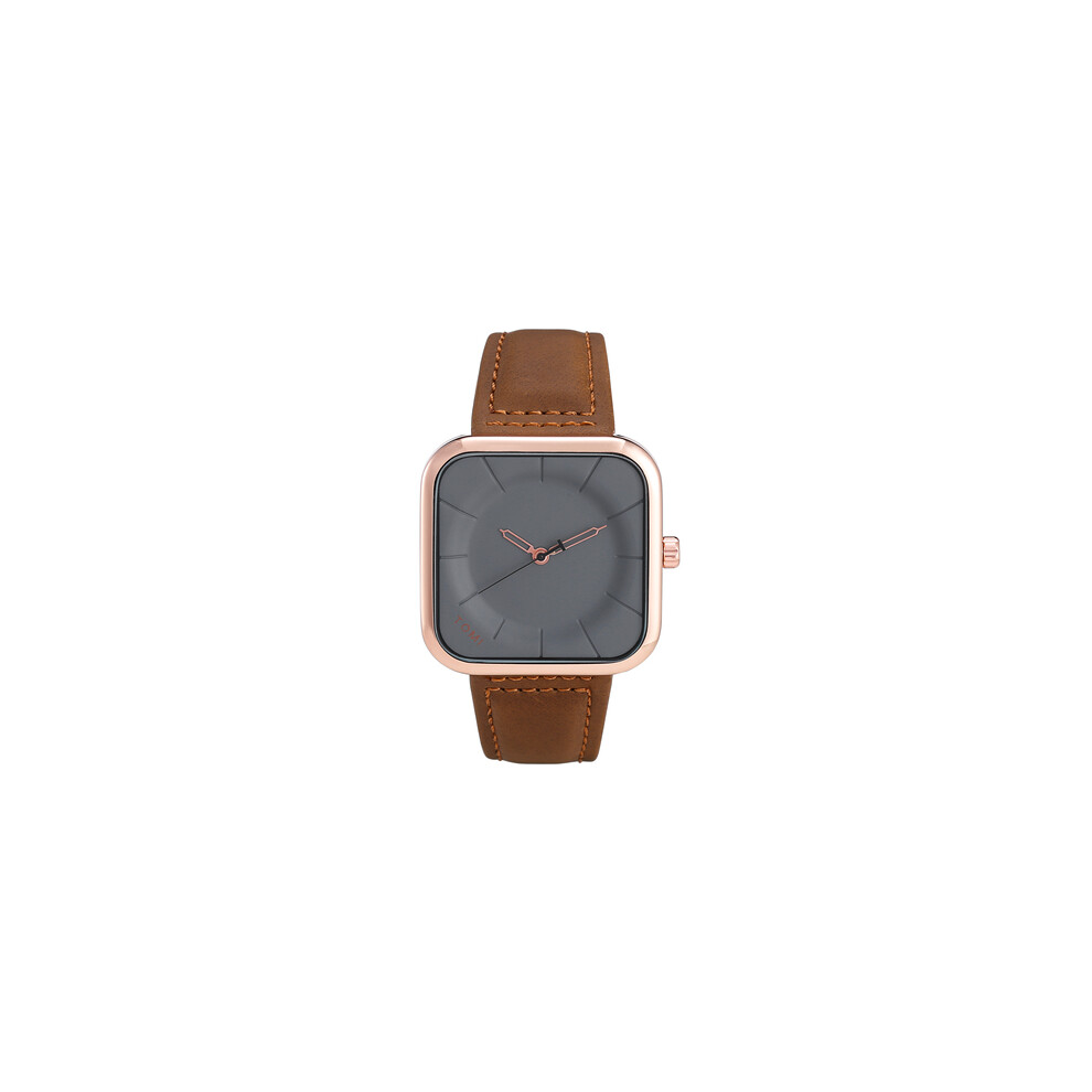 (QT209-2) Montres carrées rétro simples pour femmes, montre-bracelet étanche avec ceinture en cuir