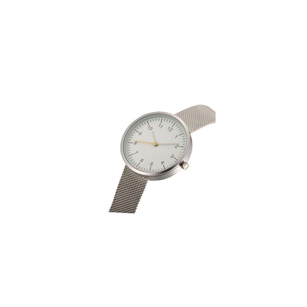 (bracelet en maille) montres à quartz aiguilles des secondes jaunes