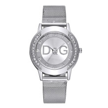 (Silber) Top DG Europäischen Pop-Stil Frauen Für Uhr Luxus Strass Quarz Reloj Mujer Casual Golden