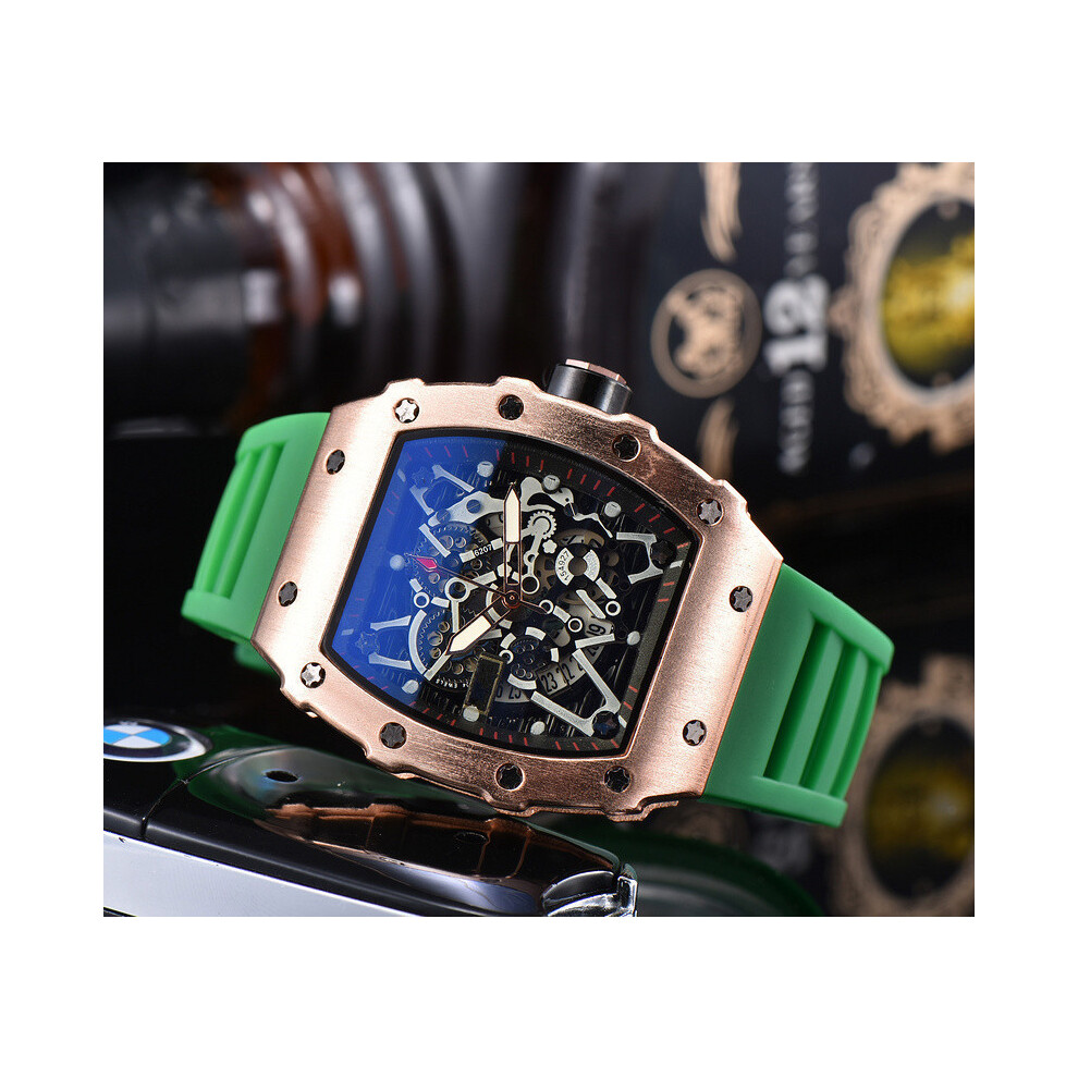 (10)2023 Top RM Montre automatique de luxe AAA de marque 3 broches Mouvement sportif étanche phosphorescent