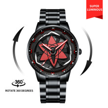 (Sasuke-Schwarz-G) Original 3D Offizielle Rim Sha Rinn Gann Uhr Spinnning Großhandel Cartoon Figuren