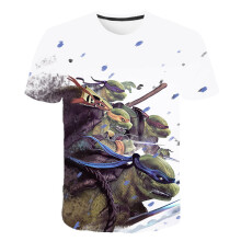 (2845) Nieuw Teenage Mutant Ninja Turtles kinder T-shirt TMNT Cartoon Anime Peripheral bedrukt korte