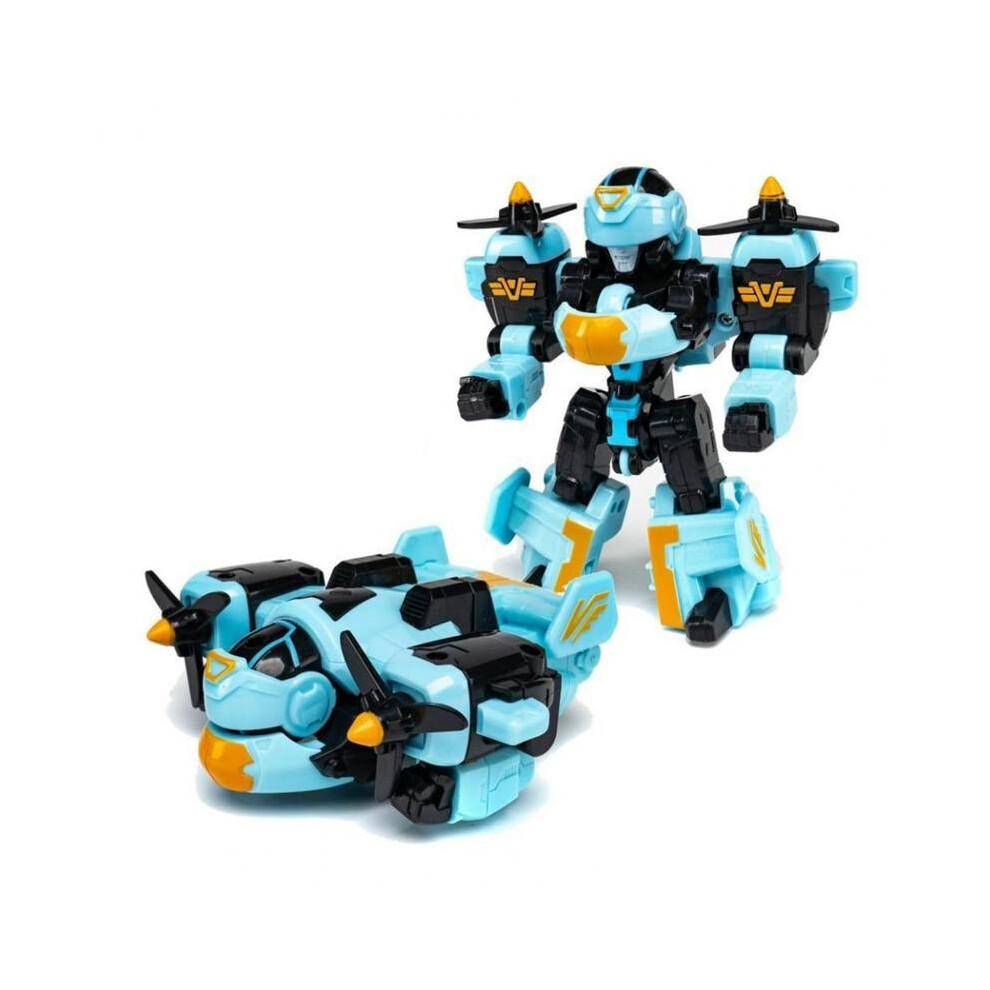 (Bleu clair) Jouet robot pour enfant à collectionner Robot transformable Avion Tracteur Modèle Jouet