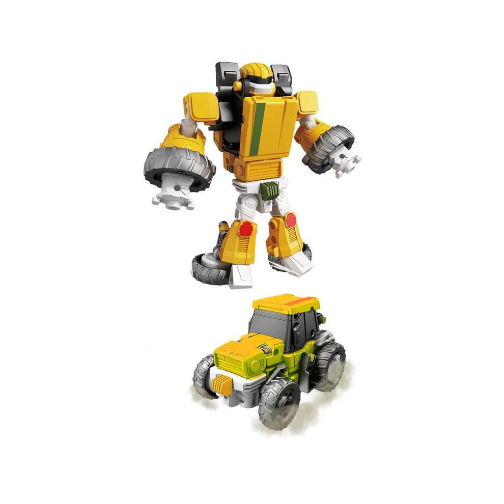 (Jaune clair) Jouet robot pour enfant à collectionner Robot transformable Avion Tracteur Modèle Jouet