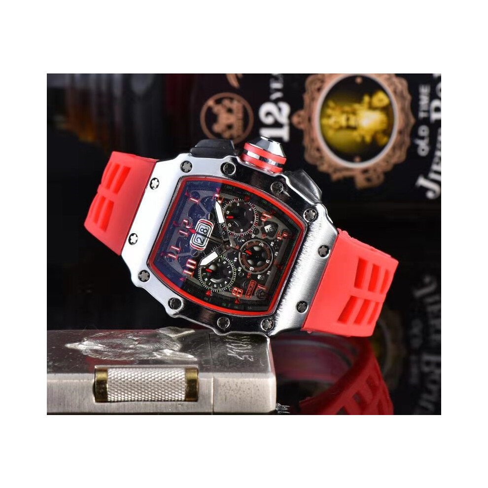 (18)Montre pour homme à mouvement multifonction à 6 broches Richard Top AAA Montre de luxe Montre automatique
