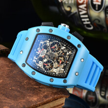(4)2023 Top AAA+ marque de luxe RM Montre homme céramique multifonction automatique étanche lumineuse