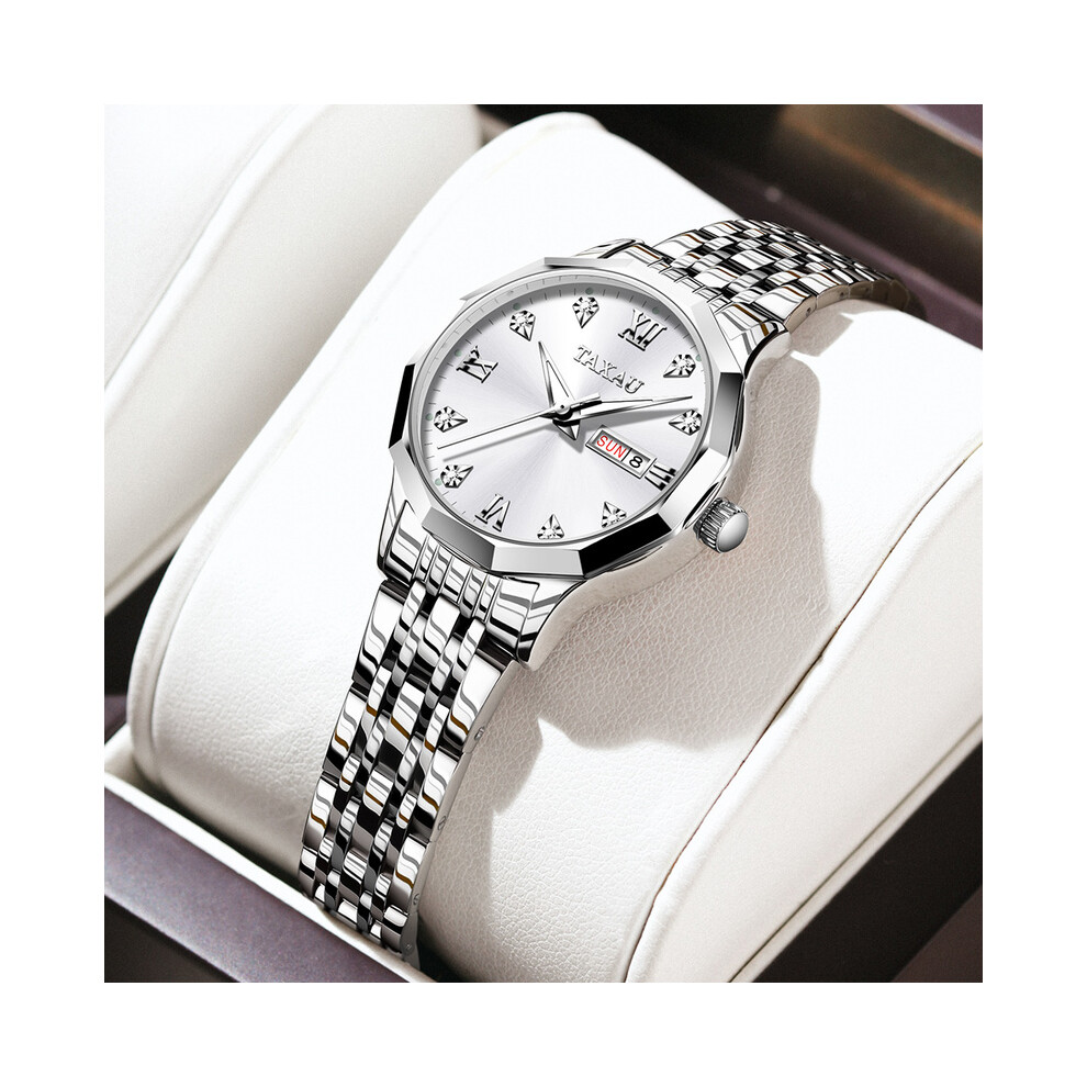 Montre de luxe originale TAXAU pour couple, en acier inoxydable, étanche, pour homme et femme, couleur
