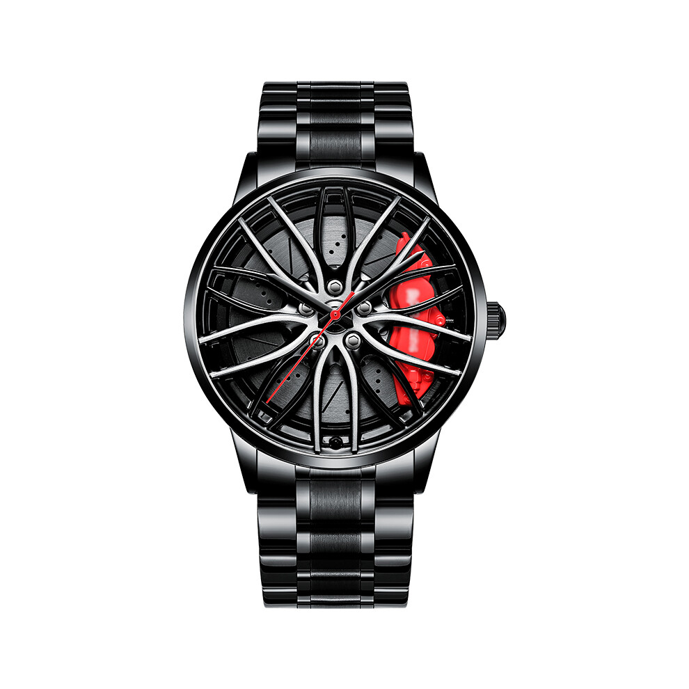 (BMW-M4-RED) Nouvelles montres hommes voiture de sport hommes montres quartz étanche sport jante moyeu