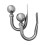 (Chrome) Curtain Hold Backs Pair Metal Curtains Plain Ball Holdbacks 7