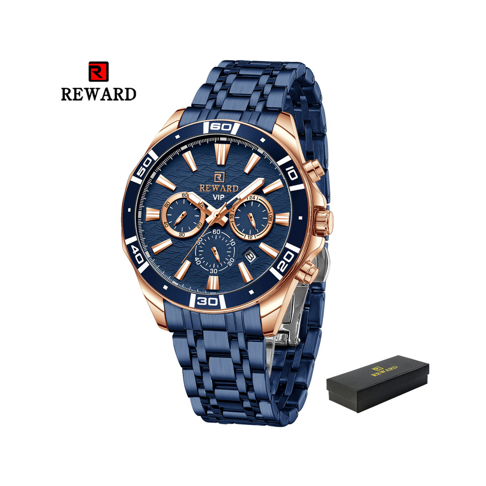 (RD81134M-C) Nouvelle montre REWARD pour homme, montre-bracelet de sport étanche pour homme, en acier