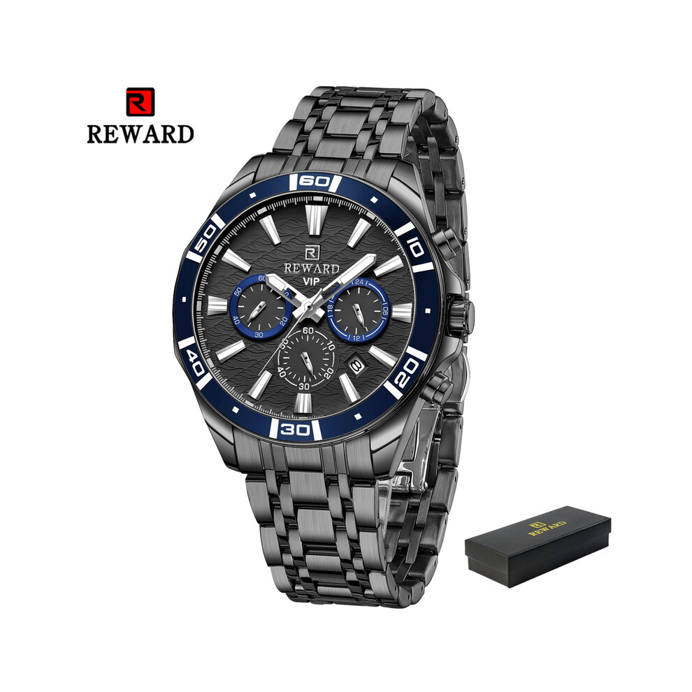 (RD81134M-I) Nouvelle montre REWARD pour homme, montre-bracelet de sport étanche pour homme, en acier