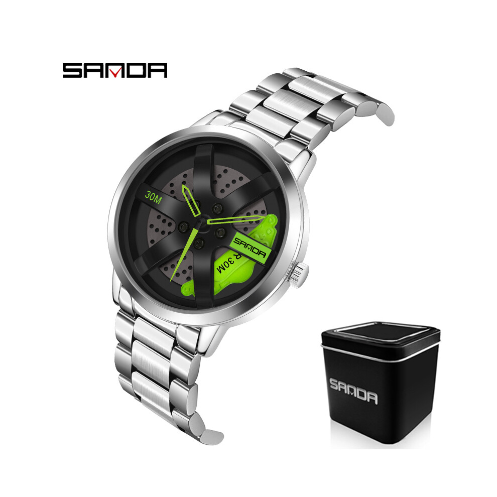 (MEN 4) SANDA 1075 1073 Montre de sport pour hommes et femmes de marque supérieure, cadran rotatif militaire