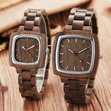 (Montre en bois pour couple) Montre en bois pour couple Montre-bracelet pour homme Cadran en bois de