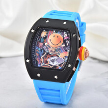 (5)Top Deluxe Deluxe RM Ceramic Smile Trend 3-Pin-Funktion Automatische AAA-Quarz-Unisex-Uhr