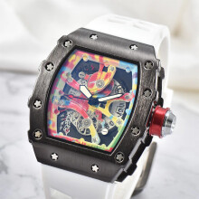 (16)2023 Top Luxus Richard Ceramic Smiley Trend 3-Pin-Funktion automatische AAA-Quarz-Unisex-Uhr